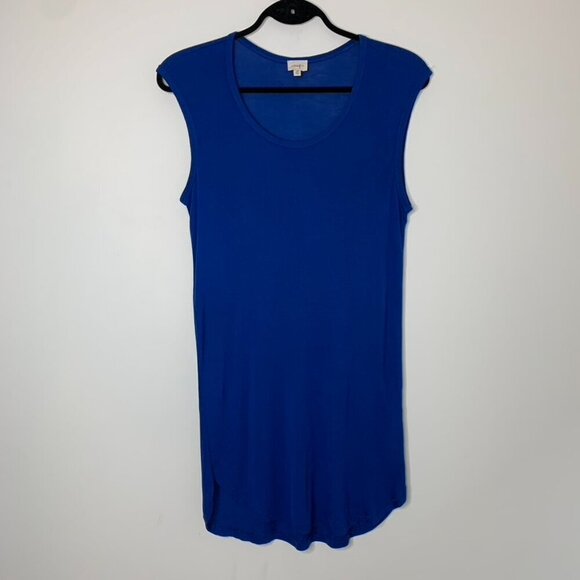 Aritzia Wilfred Free Shirt Dress Muscle Tee Sleeveless Cobalt Blue Size XXS - Picture 10 of 13